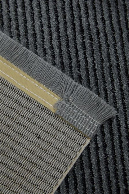Eclipse 6107 Gray Black Area Rug