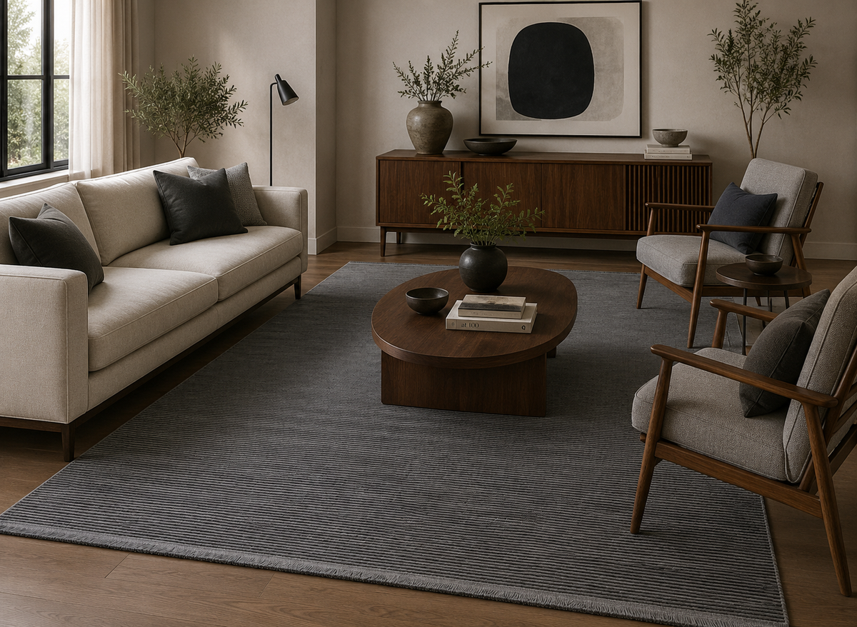 Eclipse 6107 Gray Black Area Rug