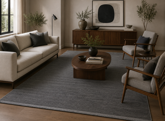 Eclipse 6107 Gray Black Area Rug