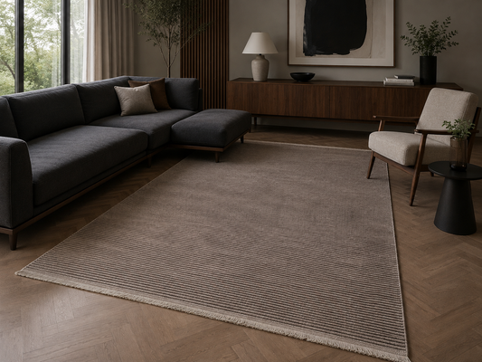 Eclipse 6108 Brown Black Area Rug