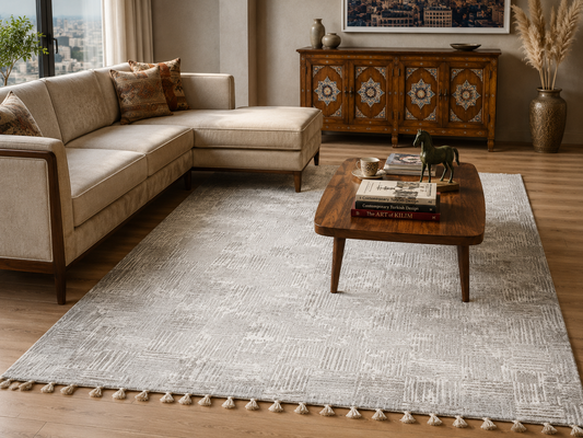 Pattern 9529 Grey Beige Area Rug