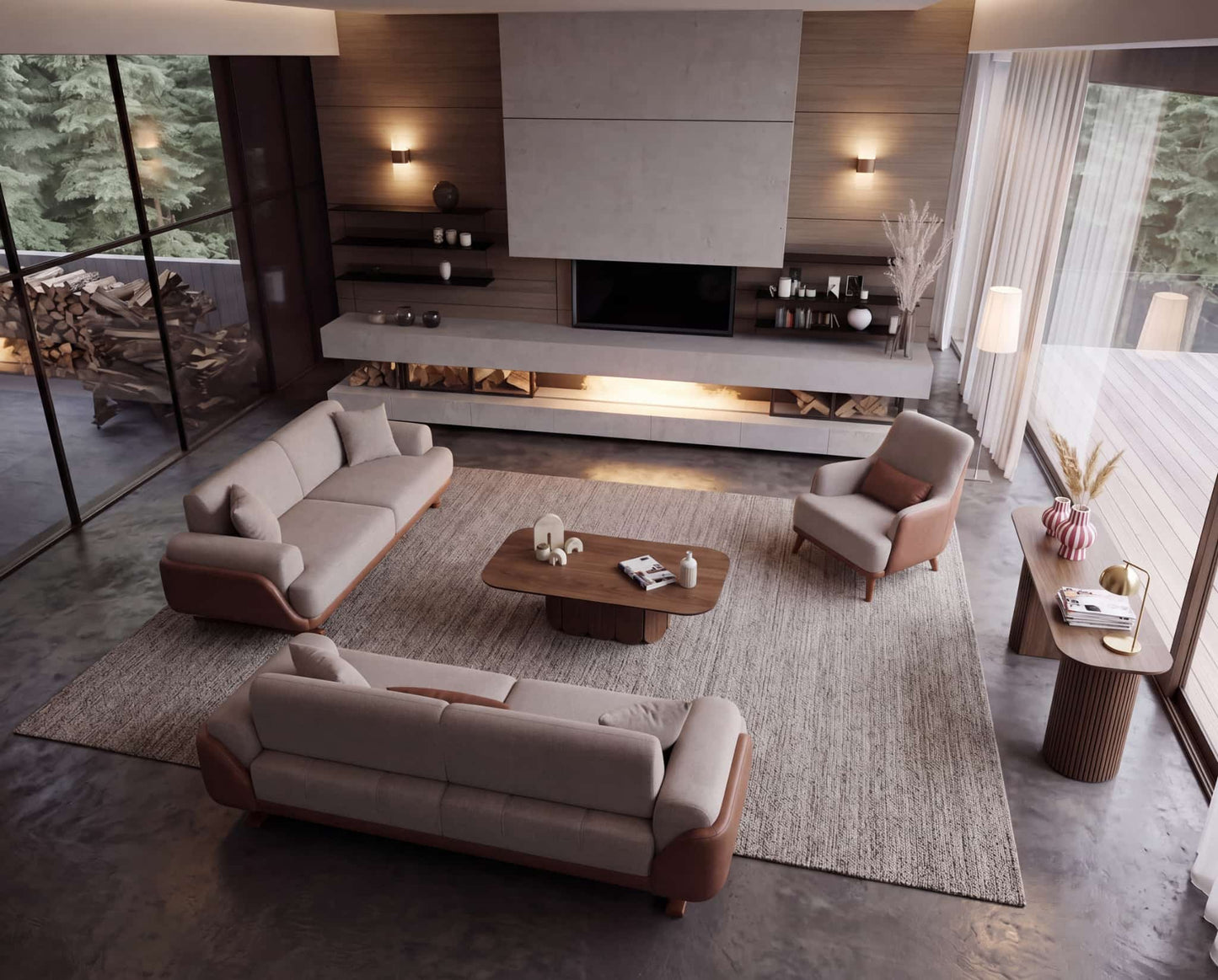 Spring Sofa Set